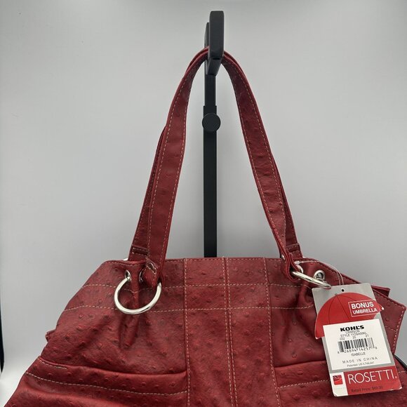 Rosetti Red Faux Leather Tote Bag - Picture 2 of 6